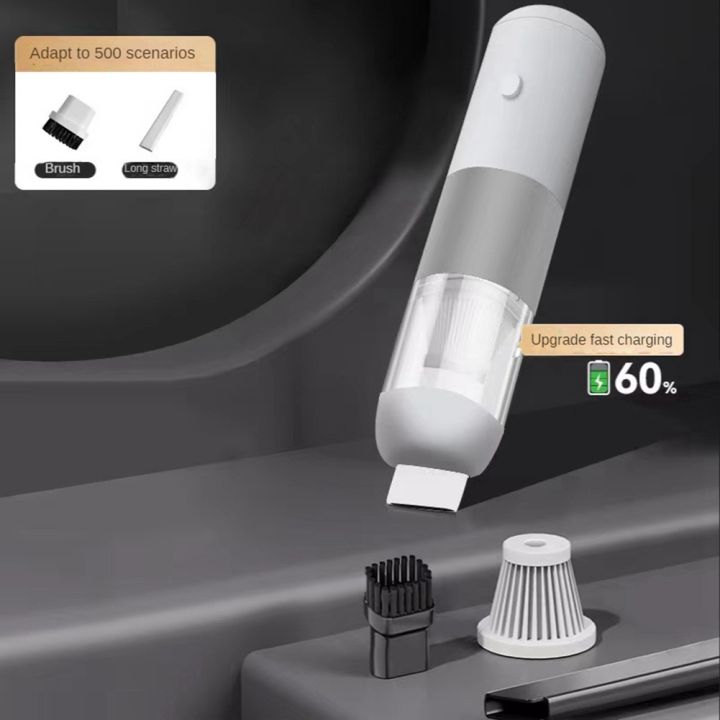 OYPFXMI%20Car%20Vacuum%20Cleaner%20Portable%20Handheld%20Vacuum%20Cleaner%20Mini%20for%20Car%20Wireless%20Dust%20Catcher%20Cyclone%20Suction(White%20Orange)%20-%20Image%206