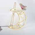 Pebbles Nepal Gold Geometric Moon Hair Clip for Women | Simple Korean Style Hairclips Hairpin - 6pcs. 