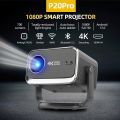 P20 Pro 4K Full HD 1080P Projector Auto Focus Lens LCD Lamp Android 13 Airplay Features Portable Home Theater Use. 