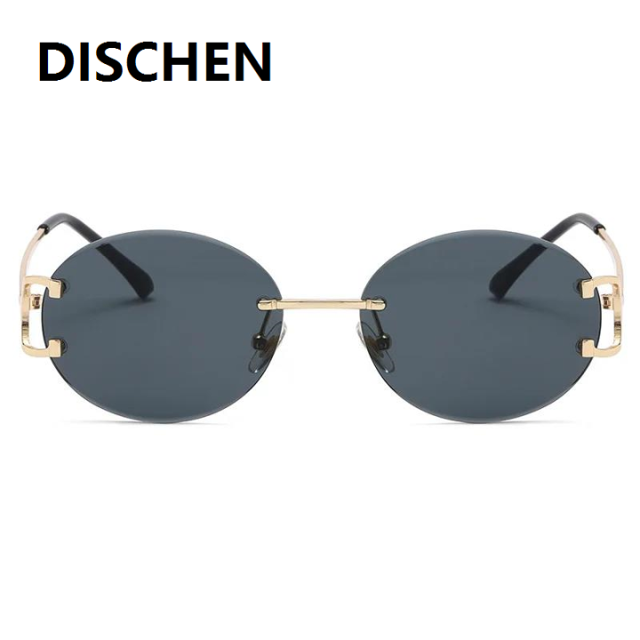 DISCHEN%20New%20style%20Trendy%20Sunglasses%20For%20Woman%20Summer%20Rimless%20Sunglass%20Oval%20Fashion%20Brand%20Designer%20Shades%20Pink%20Women's%20Sun%20Glasses%20UV400%20-%20Image%203