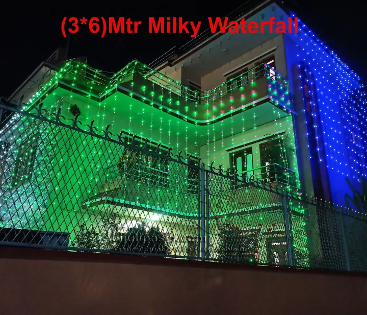 10*20%20Waterfall%20Curtain%20LED%20Milky%20Wire%20Diwali%20Decorative%20Light%203*6%20Meter/(10*20)Feet%20Multicolour%20Decorative%20Water%20Fall%20Lights%20-%20Image%206