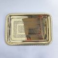 Axia Krafts Brass Serving Tray 11 inches | Set Of 6 |Unique | Rectangular. 