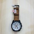 Round Dial Leather Strap Waterproof Casual Watch For Man. 