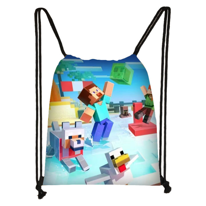 New%20minecraft%20drawstring%20drawstring%20pocket%20children's%20large%20capacity%20storage%20bag%20student%20outdoor%20leisure%20portable%20backpack%20-%20Image%208