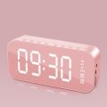 Electronic Clocks Large LED Screen LED Mirror Screen Alarm Clock Digital Display Portable Digital Clock Smart Dual Alarm Wireless Charging Clock Gift. 