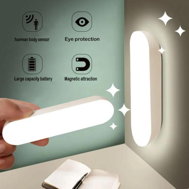 Xiaomi Motion Sensor Cabinet Light Wireless LED Night Lights USB Rechargeable Stair Lamp for Bedroom Kitchen Cabinet Wardrobe