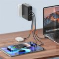 LDNIO A6140C 140W Fast charging 6 USB Ports LED Display GaN Charger Adapter. 