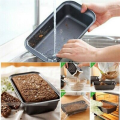 2Pcs Bread Pans for Baking Nonstick Carbon Steel Loaf Pan Tray Toast Mold Cake Loaf Pastry Toast Box Baking Pan Bakeware. 