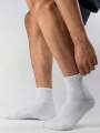 Portable White Men's 5 Pairs Summer Mid Length Deodorant Sports Socks. 