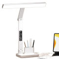 National Grade Desk Lamp Eye Protection Study with Clock for Children Anti-Myopia Dormitory College Students Rechargeable Reading Desk. 
