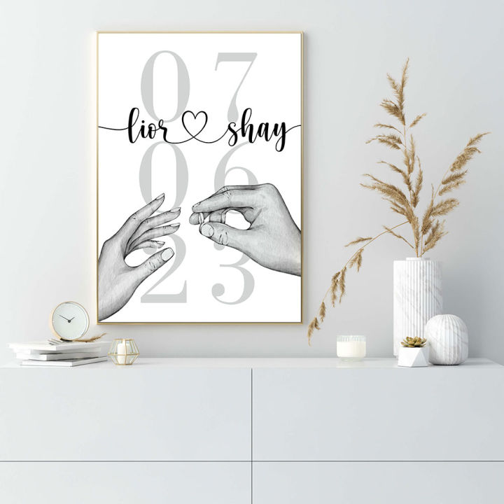 Lovers%20Personalized%20Poster%20Couple%20Names%20Date%20Custom%20Art%20Print%20Wedding%20Anniversary%20Wall%20Picture%20Canvas%20Painting%20Bedroom%20Decor%20-%20Image%203