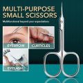 Russian Manicure Scissors Cuticle Regrowth Cut Curved Tip Nail Pedicure Grooming Professional Stainless Steel Dead Skin Remover. 