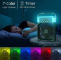 Mini Cooler Fan Humidifier Portable USB Cooler Air Conditioner Fan With Mist & LED Light. 