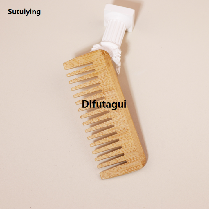 Difutagui%202pcs%20Natural%20Bamboo%20Wooden%20Hair%20Comb%20Set%20Anti-Static%20For%202025%202025%20New%20Women%20Round%20Wide%20Tooth%20Wood%20Comb%20Hair%20Brush%20women%20-%20Image%203
