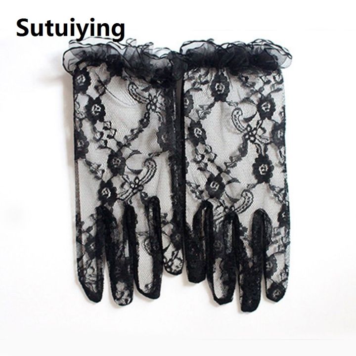 Sutuiying%20Driving%20Mesh%20Lace%20Floral%20Side%20Driving%20Gloves%20Summer%20Women%20Gloves%20Mittens%20Lace%20Gloves%20Short%20Gloves%20-%20Image%209