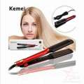 Kemei KM-531 Red/Black Flat Iron Hair Straightener. 