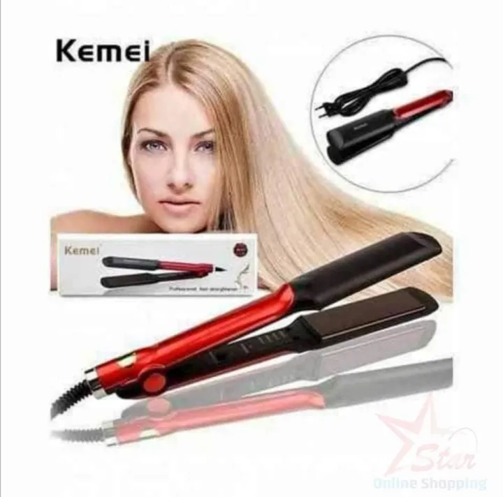 Kemei%20KM-531%20Red/Black%20Flat%20Iron%20Hair%20Straightener%20-%20Image%207