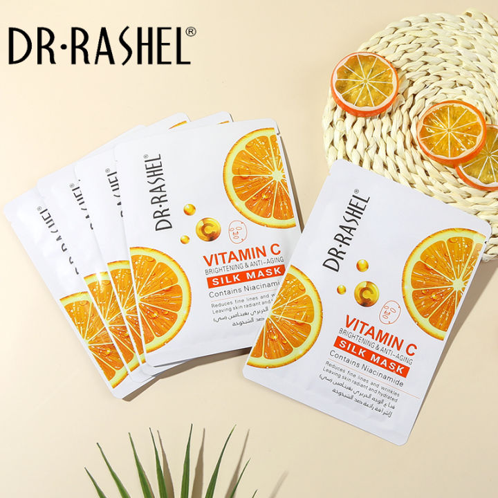 Dr. Rashel Vitamin C Brightening & Anti-Aging Silk sheet  Mask 5pcs