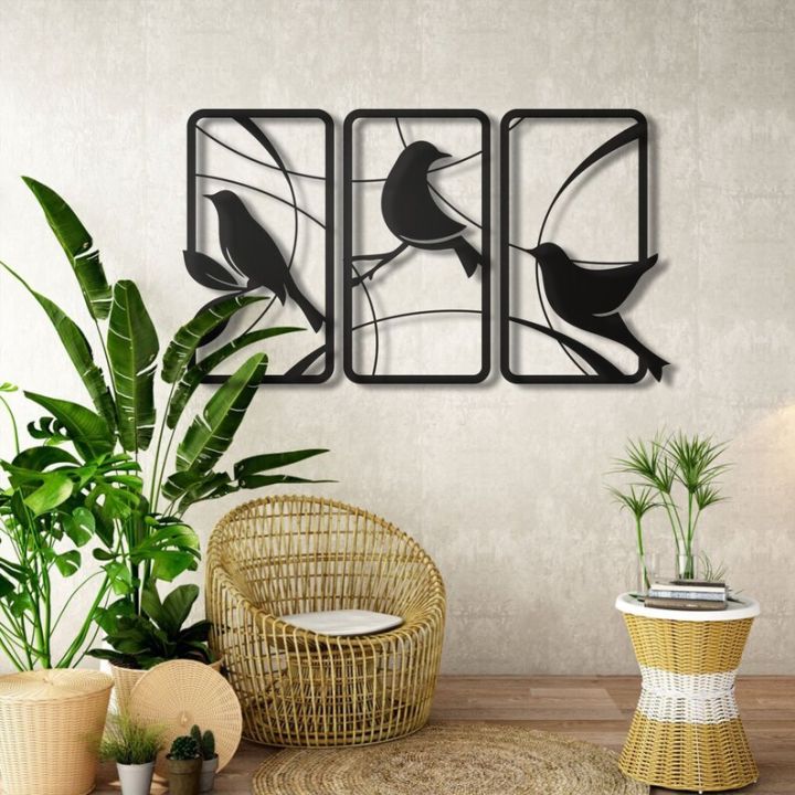 Ressence%20Enterprises%203pc%20Birds%20Of%20Paradise%20Wooden%20Canvas%20Modern%20Wall%20Art%20Decor%20-%20Image%202