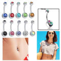 Belly Button Rings Navel Rings Body Piercing Jewelry Stainless Steel Round CZ. 