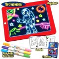 Magic Sketch Drawing Pad 3D Light Up LED Glow Board. 