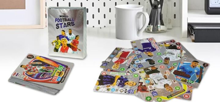 Supwell Football Card Football Super Stars Cards,55PCS Silvery Football Star Cards English Limited Edition Football Card Collection League Card Gift for Children Fans