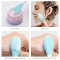 "1 Pc Silicone 2 in 1 Face Mask Applicator & Massager - Dual Action Face mask Applicator & Face Scrubber For Men & Women (Blue color). 