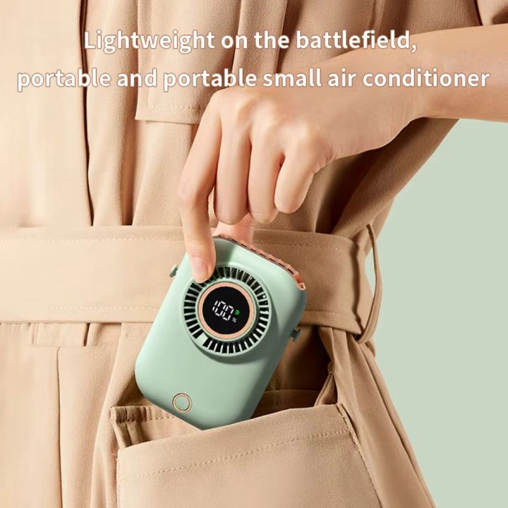 Lightweight%205%20Speeds%20Mini%20Hanging%20Neck%20Fan%20Wide-Angle%20Airflow%20Digital%20Power%20Display%20Portable%20Cooling%20Fan%20Fanless%20Design%20with%20Stand%20Handheld%20Electric%20Fan%20for%20Sports%20-%20Image%205