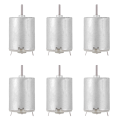 6X 8000RPM 9V 68MA High Torque Magnetic Cylindrical Mini DC Motor Silver. 