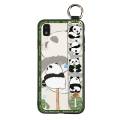 Cartoon Phone Holder Phone Case For ZTE Blade L210 Waterproof Silicone Anti-dust panda Durable Cute protective Lanyard. 