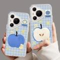 For Vivo V60 Lite V20 SE Pro S7 V23 V25 V27 V29 V30 V40 V50 Lite V21e V23e V25e V27e V29e V30e V40e V50e Blue Apple Bear Phone Case Soft Transparent Protective Cover. 