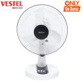VESTEL High Speed Table Fan | 12 inches | 2500RPM | Oscillation | 1 Year Warranty | 3 Blade | Heavy Base | Easy Fitting | Desk Fan. 