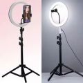 LED Selfie Ring Light Set 210 CM Tripod And Phone Holer Dimmable LED Ring Lamp Photo Video Camera Phone Light Ringlight For Live YouTube Fill Light. 