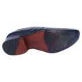 Black Leather None Lace Black Horse  Formal Shoes For Men. 