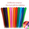 6/12/24/36 Colors High Quality Plastic Plastic Crayon Washable Erasable Painting Tools Do Not Dirty Hands Triangular Shaped Wax Pencil Stationery. 