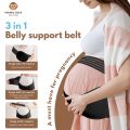 Pregnant Women Stomach Lift Belt for Baby Safety (Beige and Black). 
