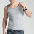 Men's Vest Pure Cotton Korean Style Hurdle Sports Vest Summer Sling Trendy Elastic Sweat Vest for Men Processing and Production. 