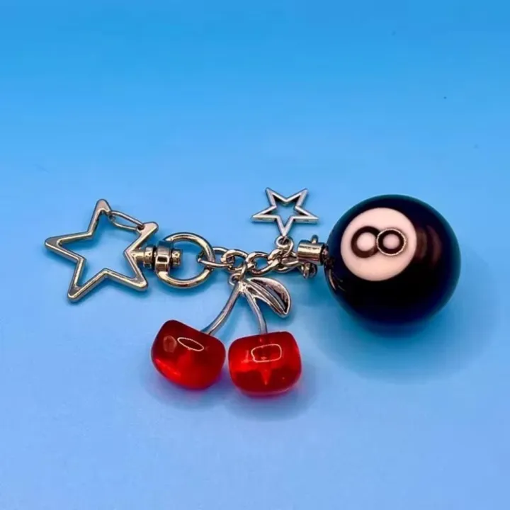 0.98in%208%20Ball%20Keychain%20Unique%20Star%20Cherry%20Billiard%20Keychain%20Red%20Creative%20Pool%20Ball%20Keychain%20for%20Gift%20Men%20Women%20Teens%20Car%20Keys%20-%20Image%209