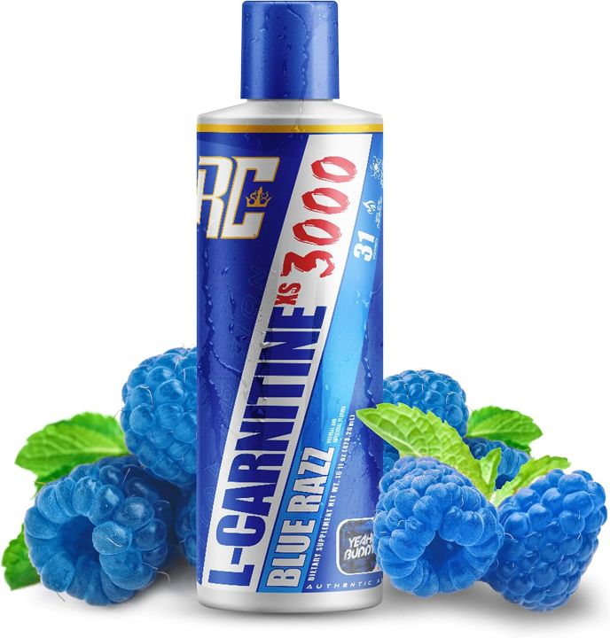 Ronnie Coleman Signature Series L-Carnitine Xs 3000 Liquid Metabolism And Lean Muscle Strength Suppor Blue Razz 16 Oz Soft Drink