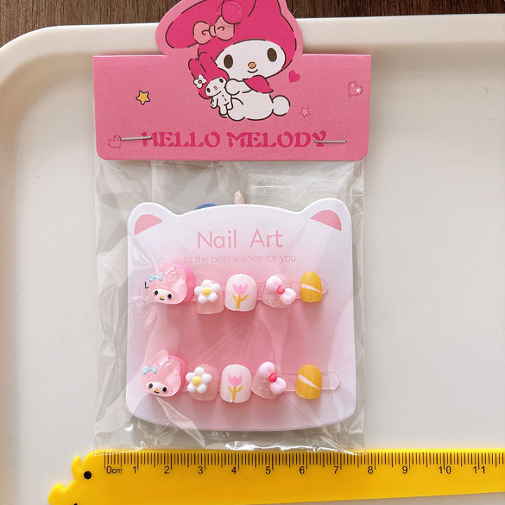 3D%20Sanrio%20Hello%20Kitty%20Child%20Fake%20Nails%20Kuromi%20Melody%20Cinnamoroll%20Press%20On%20Nails%20Y2K%20False%20Nails%20-%20Image%202