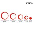 5PCS/Set DIY Wall Art TV Background 3D Circles Wall Stickers Mural Round Decals. 