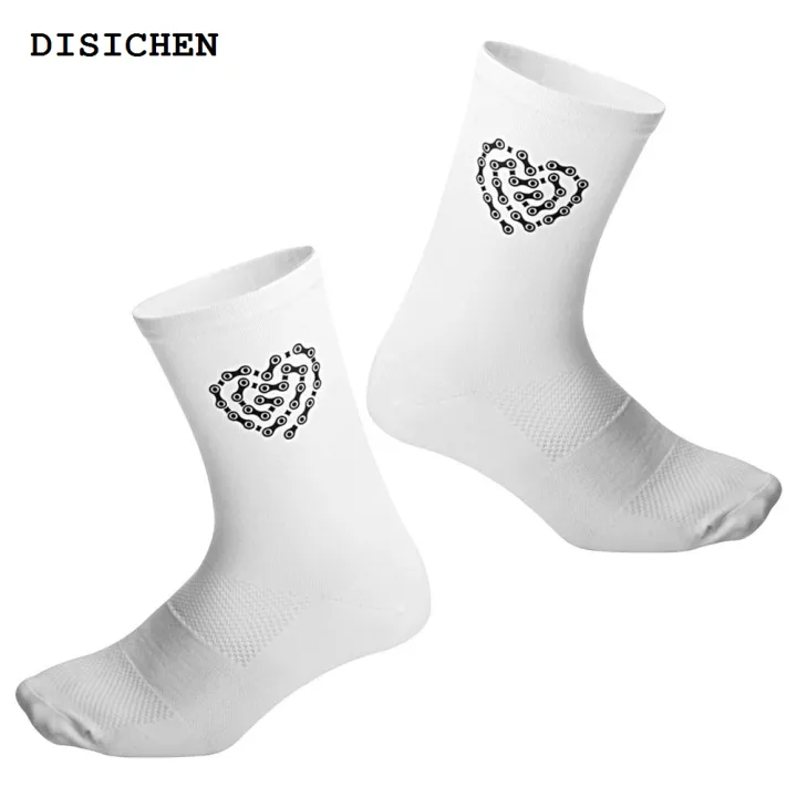 DISICHEN%20Sales%20promotion%20Heart%20Chain%20Print%20Mid%20Tube%20Men%20Socks%20Black%20White%20Solid%20Color%20Sport%20Fashion%20Sweat%20Absorption%20Breathability%20Autumn%20Men's%20Socks%20-%20Image%207