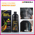 China Manufacturer Meidu Brand Private Label Ammonia Free Magic Black Brown Hair Dye Fast Black Hair Color Shampoo. 