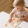 Educational Toys Puzzle Board Wooden Toys 3D Puzzles Pattern Cognitive Interactive Shape Matching Board Game DIY Logical Thinking Animal Jigsaw Toys Parent Child. 