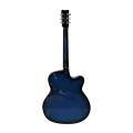 Givson Glossy Blue Topoz Left Hand Guitar With Free Guitar Bag And Guitar Picks. 