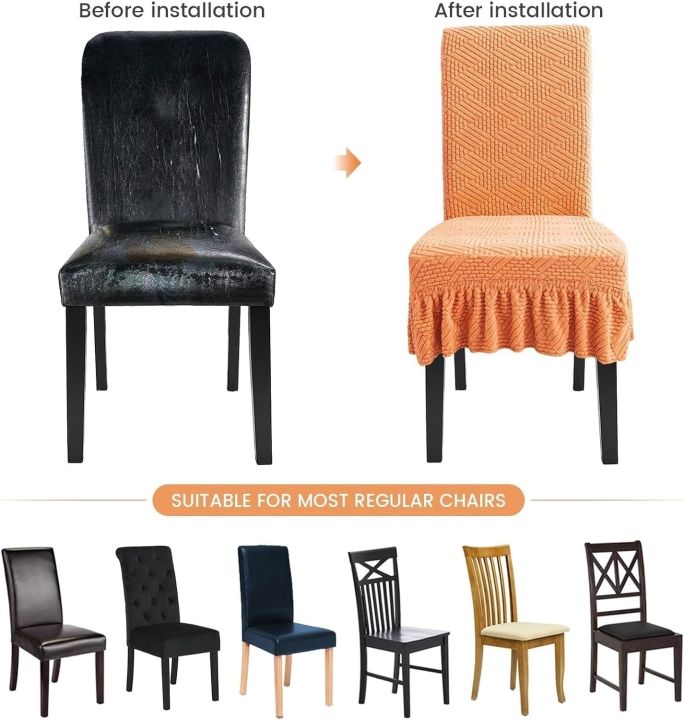 6%20Pcs%20Chair%20Covers%20with%20Pleated%20Skirt%20Chair%20Covers%20Stretchy%20,%20Washable%20,%20Stylish%20For%20Home%20&%20Events%20-%20Image%208