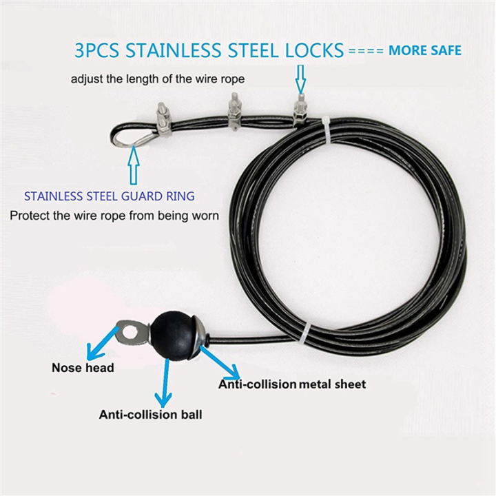 OUMERY%202pcs%20400cm%20Home%20Gym%20Fitness%20LAT%20Pulldown%20Cable%20Replacement,%20Adjustable%20Length%20for%20Pulley%20System%20Cable%20Machine%20-%20Image%202