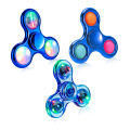 Light Up Color Flashing LED Fidget Spinner Tri-Spinner Hand Spinner Finger Spinner Toy Stress Reducer for Anxiety and Stress Relief. 