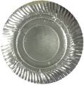 75 Pieces of Silver Paper Dinner Plates Disposable  Pack of 25*3  Disposal/Disposable Paper Plate  Anti-Leak. 