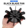 Replacement 0.5" Inner Bore 10 Impeller Air Compressor Motor Fan Blade Black. 